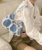 Sweet Y2K Style Denim Girls Underarm Bag