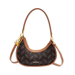 Aboutlee Leather Women Shoulder Bag Vintage Style High Underarm Bag
