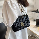 Aboutlee Solid Flap Women Bag Pu Leather Lightweight Minimalist Shoulder Bag