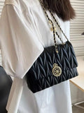 Aboutlee Solid Flap Women Bag Pu Leather Lightweight Minimalist Shoulder Bag