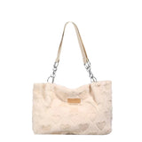 Lee Furry Oversized Bag Love Heart Pattern Lightweight Tote Bag