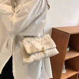 Aboutlee Gradient Flap Casual Shoulder Bag Soft Lightweight Handbag