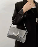 Aboutlee High Women Shoulder Bag Leather Half-Moon Side Bag