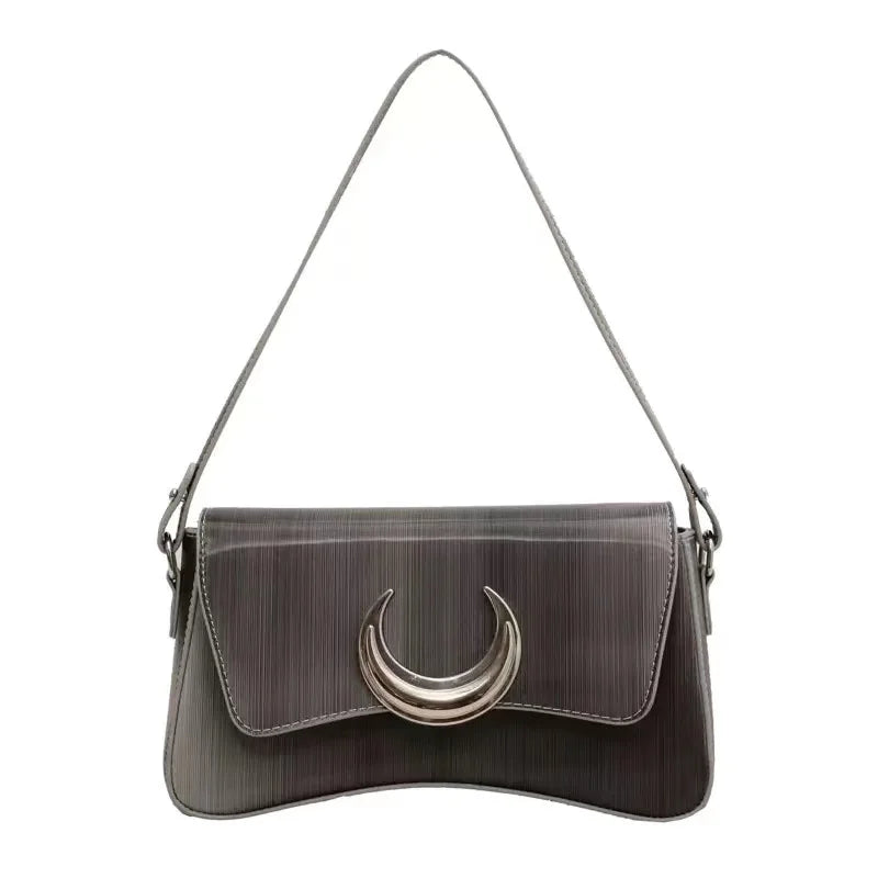Aboutlee High Women Shoulder Bag Leather Half-Moon Side Bag