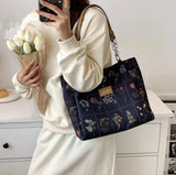 Large Capacity Floral Pattern Tote Bag for Women