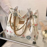 Large Capacity Floral Pattern Tote Bag for Women