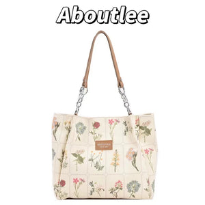 Large Capacity Floral Pattern Tote Bag for Women