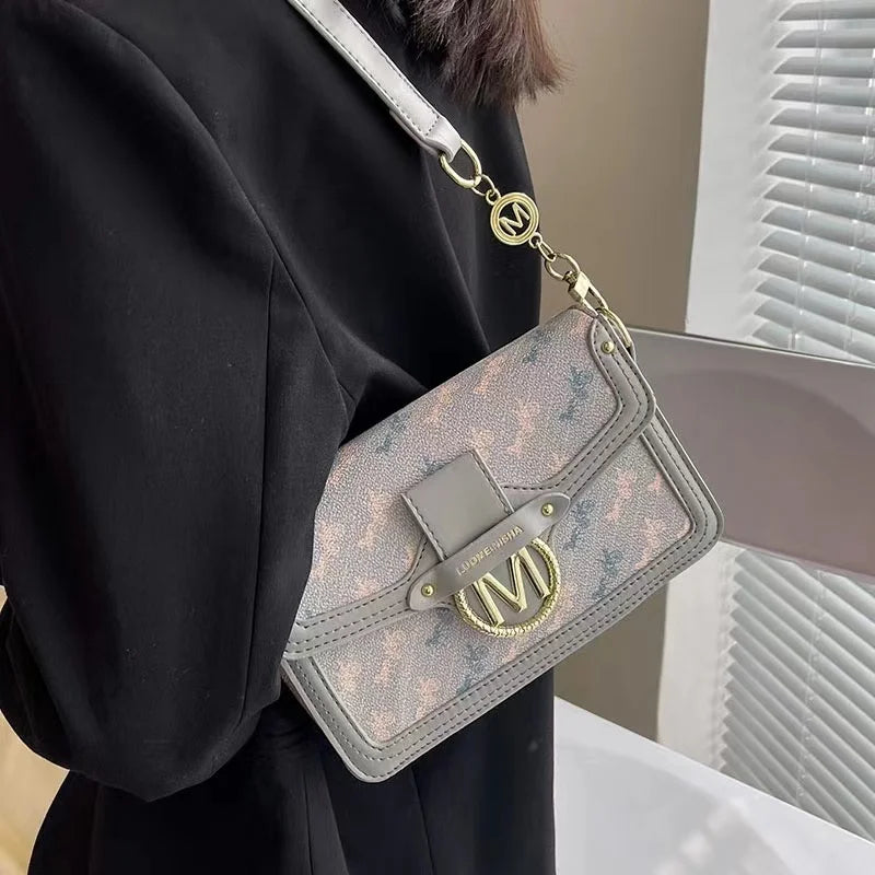 Vintage Floral Shoulder Bag Lightweight Crossbody Wallet