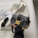 Aboutlee Denim Side Bag Niche Party Bags Leisure Women Vintage Tote Bag
