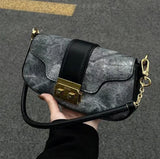 Aboutlee Denim Side Bag Niche Party Bags Leisure Women Vintage Tote Bag