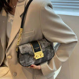 Aboutlee Denim Side Bag Niche Party Bags Leisure Women Vintage Tote Bag