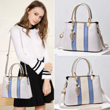 Aboutlee Women Handbag Leather Crossbody Bag Classic Print Large Capacity