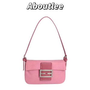 Aboutlee Pink Leather Mini Shoulder Bag