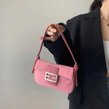 Aboutlee Pink Leather Mini Shoulder Bag