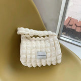 Aboutlee Pleated Casual Handbag Women Side Bag Lightweight Shopping Bag