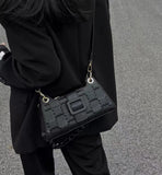 Lee Square Pressed Floral Shoulder Bag Lightweight Small Women Underarm Bag