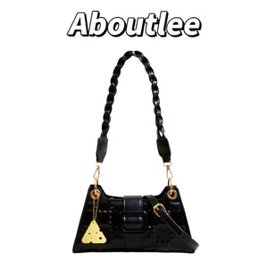 Lee Square Pressed Floral Shoulder Bag Lightweight Small Women Underarm Bag