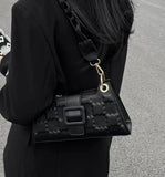 Lee Square Pressed Floral Shoulder Bag Lightweight Small Women Underarm Bag
