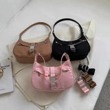 Lee Street Punk Style Girl Shoulder Bag Metal Decoration Handbag