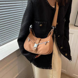 Lee Street Punk Style Girl Shoulder Bag Metal Decoration Handbag