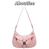 Lee Street Punk Style Girl Shoulder Bag Metal Decoration Handbag