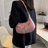 Lee Street Punk Style Girl Shoulder Bag Metal Decoration Handbag