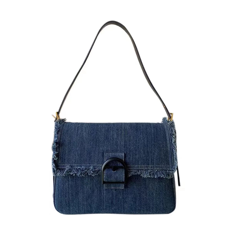 Y2k Denim Vintage Tote Bag Casual Side Bag Student Crossbody Small Square Bag