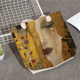 Abstract Oil Painting Cloth Tote Beach Bag Linen