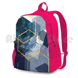 Abstract Landscape Outdoor Hiking Backpack Waterproof Camping Travel