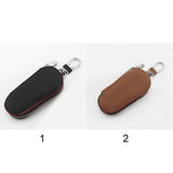 Compact PU Leather Car Key Bag, Anti Lost & Durable Travel Accessory