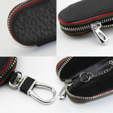 Compact PU Leather Car Key Bag, Anti Lost & Durable Travel Accessory