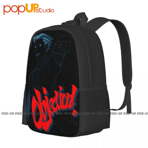 Ace Attorney Objection Gray Heather Backpack