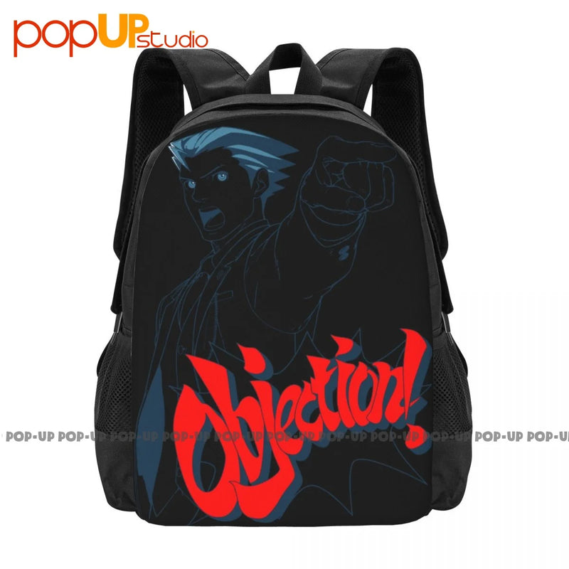 Ace Attorney Objection Gray Heather Backpack