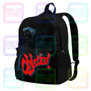 Ace Attorney Objection Gray Heather Large Capacity Backpack