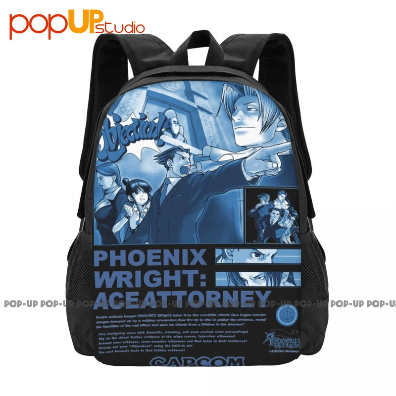 Ace Attorney Yellow Backpack Gym Foldable Shopping Bag