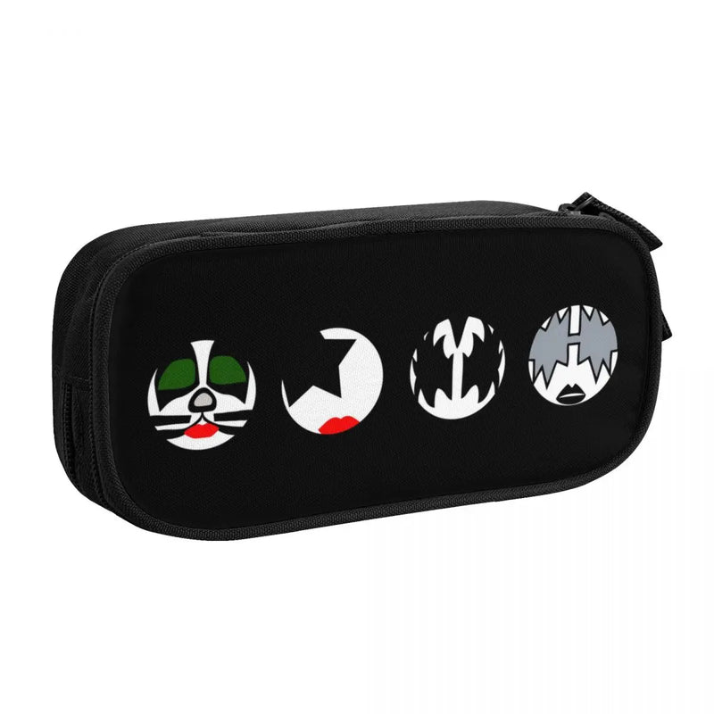 Ace Frehley Pen Box Student School Anime Zipper Pen Bag Child Stationery Bag