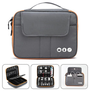 High Grade Nylon 2 Layers Travel Electronic Accessories Organizer Bag