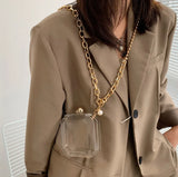 Acrylic Chain Mini Bag Women's Shoulder Bag Red Messenger Bag