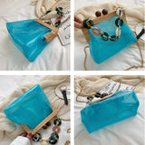 Acrylic Chain Jelly Bag PVC Women Shoulder Crossbody Bags