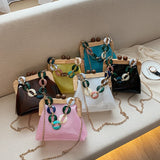 Acrylic Chain Jelly Bag PVC Women Shoulder Crossbody Bags