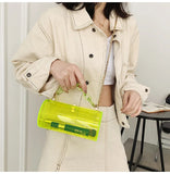 Clear PVC Acrylic Chain Jelly Bag Hexagon Crossbody Tote