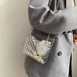 Acrylic Chain Transparent Box Jelly Handbags Clear PVC Mini Shoulder