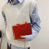 Acrylic Chain Transparent Box Jelly Handbags Clear PVC Mini Shoulder