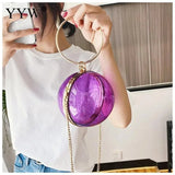 Clear Round Ball Shoulder Bag Mini Crossbody Clutch PVC Tote Handbag