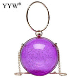 Clear Round Ball Shoulder Bag Mini Crossbody Clutch PVC Tote Handbag