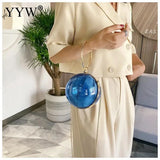 Clear Round Ball Shoulder Bag Mini Crossbody Clutch PVC Tote Handbag