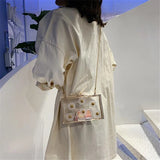 Clear Flower Crossbody Bag Evening Party Clutch Summer Bag