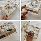 Clear Flower Crossbody Bag Evening Party Clutch Summer Bag