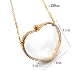 Clear Transparent Heart Shape Single Shoulder Bag