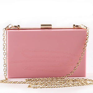Pink Acrylic Handbag Clutch for Women